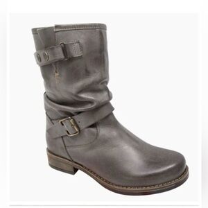 Eric Michael Laguna Strap Moto Boot Gray size 38 7-7.5